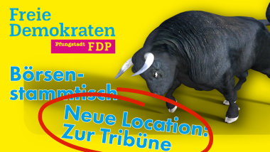 Börsenstammtisch in der Gaststätte Zur Tribüne. Bild: FDP Pfungstadt